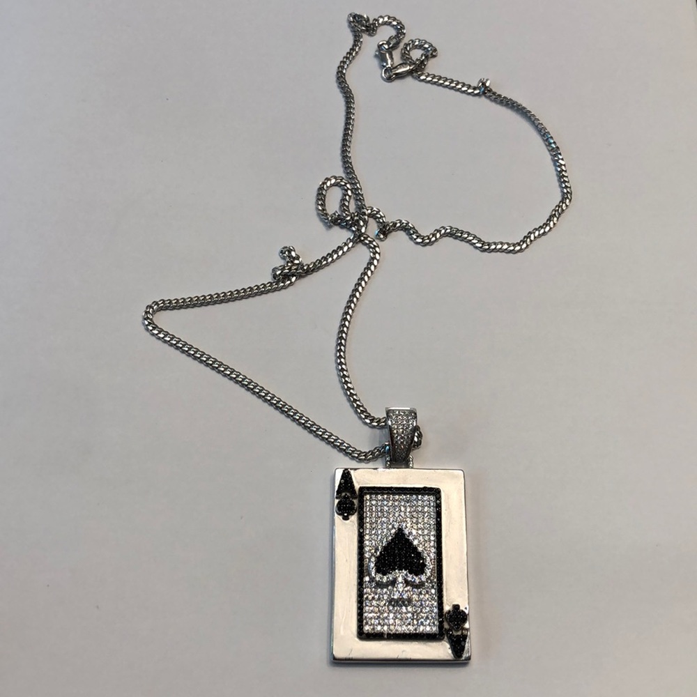 Silver Ace necklace